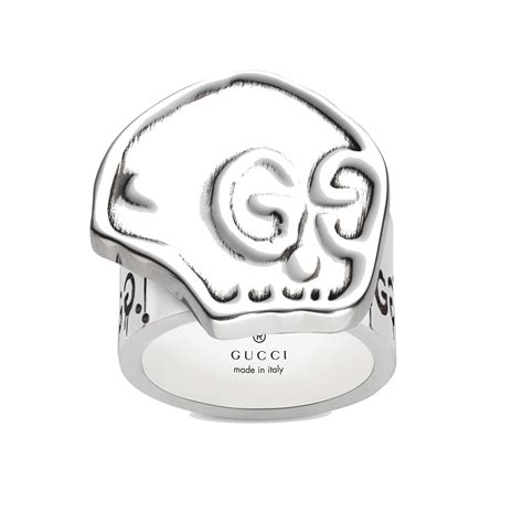 skull gucci ring|paved silver Gucci nail ring.